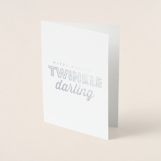 Happy Holidays Twinkle Darling Foil Card (Front)