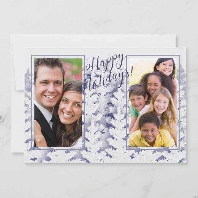 Happy Holidays! | Two Photo | Custom Photocard Holiday Card (Front)