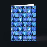 Happy Holidays Ugly Hannukah Sweater Card<br><div class="desc">Customisable greeting card with a fun pattern on the front. Add or edit your own text to the inside of the card.
Check my shop for more colours,  patterns and  card designs plus matching items too!</div>