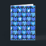 Happy Holidays Ugly Hannukah Sweater Card<br><div class="desc">Customisable greeting card with a fun pattern on the front. Add or edit your own text to the inside of the card.
Check my shop for more colours,  patterns and  card designs plus matching items too!</div>