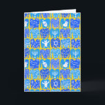 Happy Holidays Ugly Hannukah Sweater Card<br><div class="desc">Customisable greeting card with a fun pattern on the front. Add or edit your own text to the inside of the card.
Check my shop for more colours,  patterns and  card designs plus matching items too!</div>