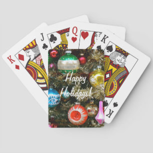 Happy Holidays! Vintage Christmas Ornaments Playing Cards