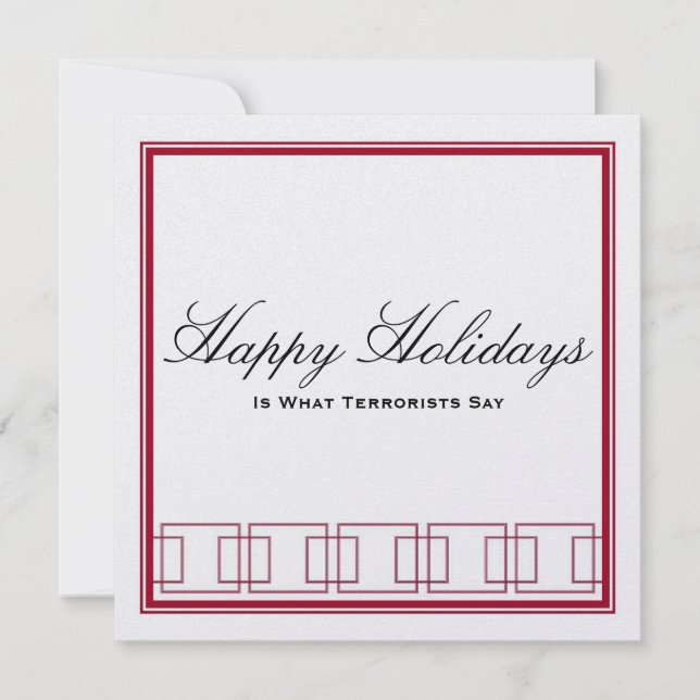 Happy Holidays vs. Merry Christmas Card (Front)
