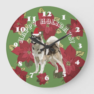 Happy Holidays Wall Clock
