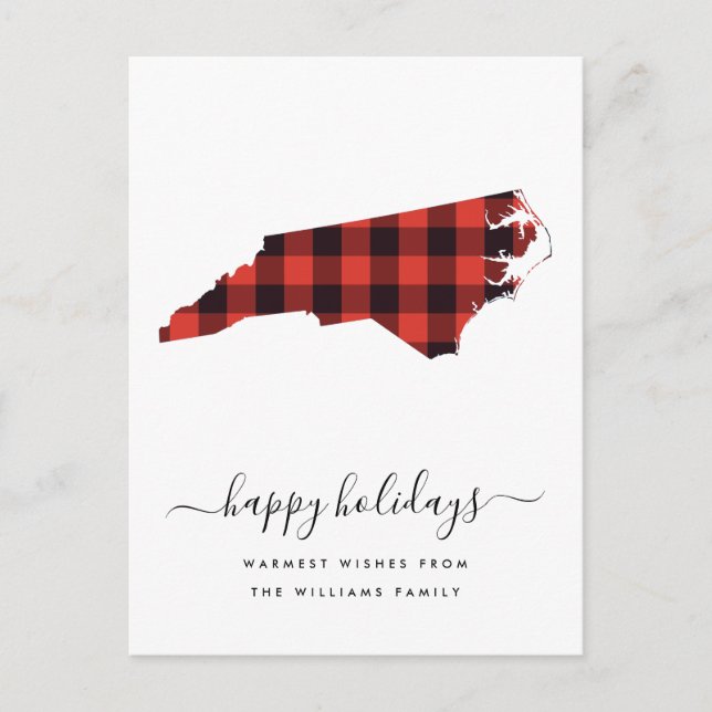 Happy Holidays | Warm North Carolina Postcard (Front)