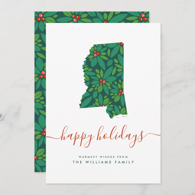 HAPPY HOLIDAYS Warm Wishes From Missouri (Front/Back)