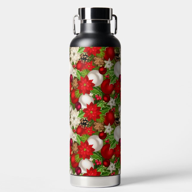 Happy Holidays Water Bottle (Front)