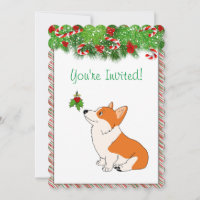 Happy Holidays Welsh Corgi Cartoon