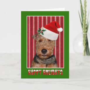 Happy Holidays Welsh Terrier Holiday Card