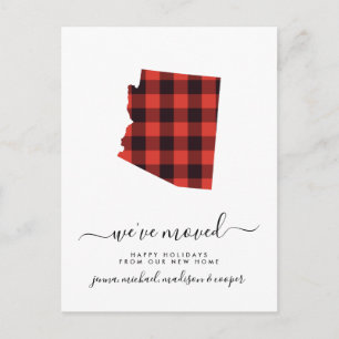 Happy Holidays We've Moved Arizona Postcard