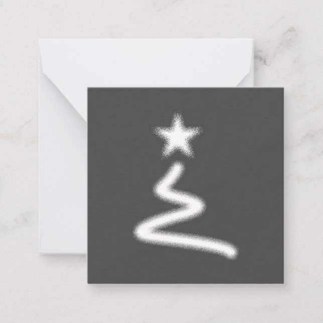 Happy Holidays White Playful Xmas Tree Sprayed Card (Front)
