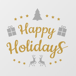 Happy Holidays Window Cling