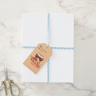 Happy Holidays Wine Gift Tags