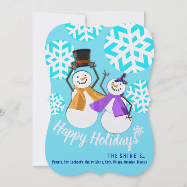 HAPPY HOLIDAYS | Winter Friends | Holiday Card (Front)
