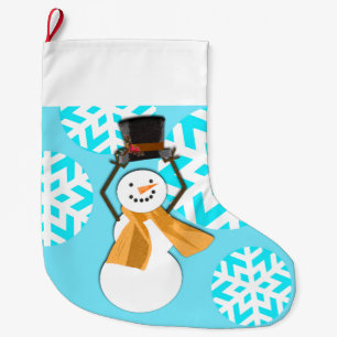 HAPPY HOLIDAYS : Winter Friends Large Christmas Stocking