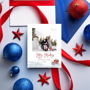 Happy Holidays Winter Gift Holiday Card