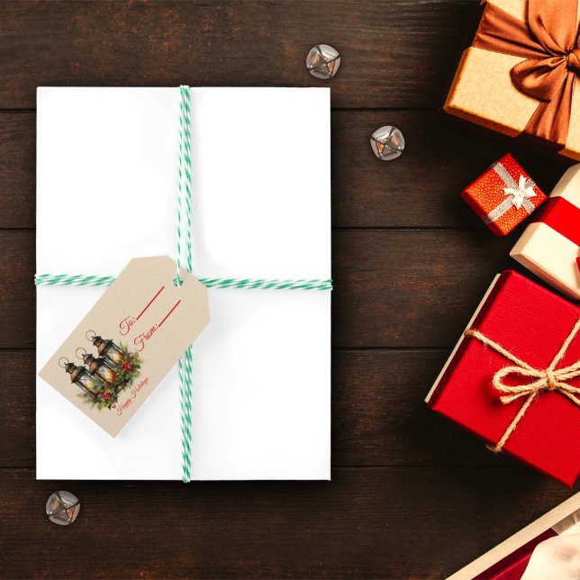 Happy Holidays Winter Lanterns Gift Tags (Creator Uploaded)