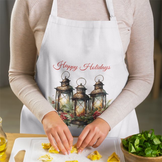 Happy Holidays Winter Lanterns Standard Apron (Creator Uploaded)