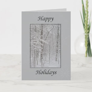 Happy Holidays Winter Snow Holiday Card