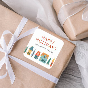 Happy Holidays Winter Stickers