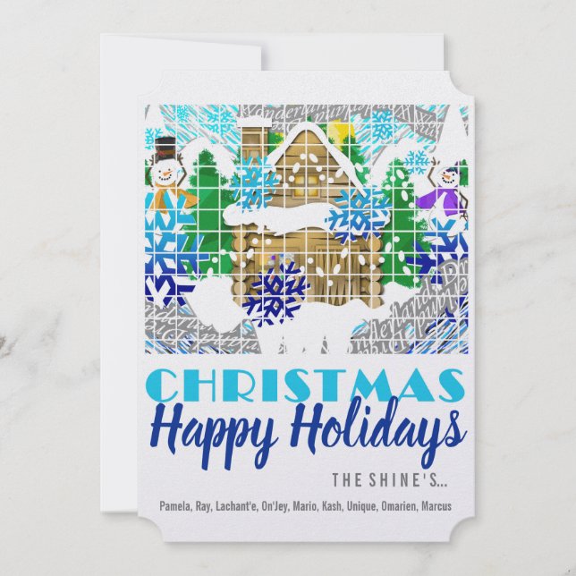 HAPPY HOLIDAYS | WINTER WONDERLAND DREAMS | Ver.2  Holiday Card (Front)