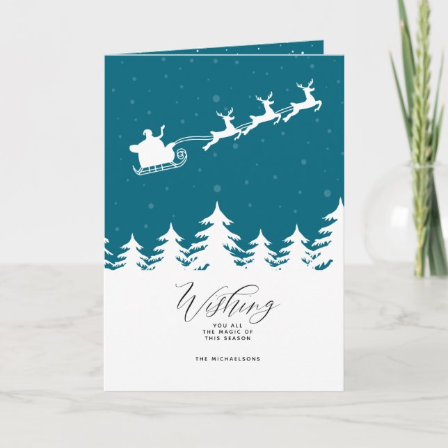 HAPPY HOLIDAYS | Wishing You All The Magic Holiday Card (Front)