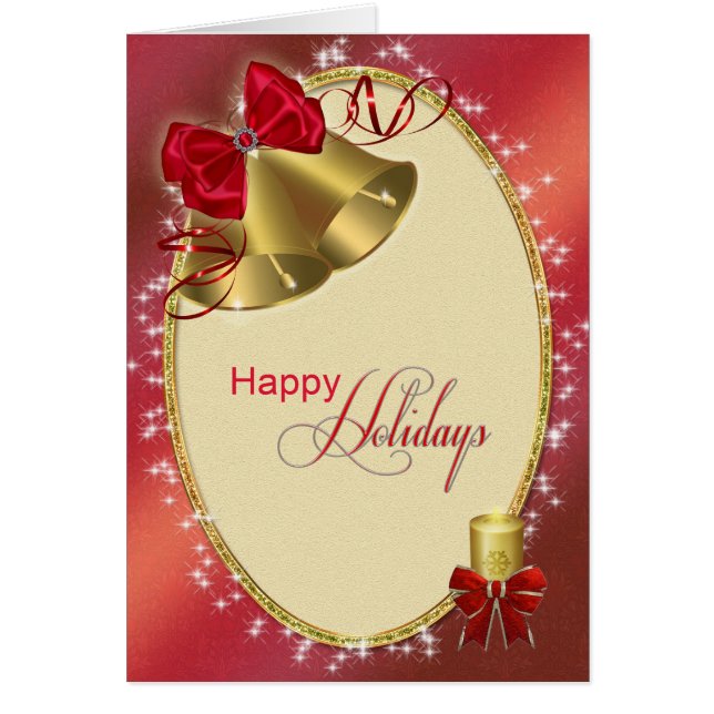 'Happy Holidays' with bells (Front)