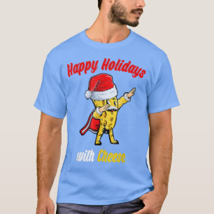 Happy Holidays with Cheese Holiday Funny Xmas Paja T-Shirt
