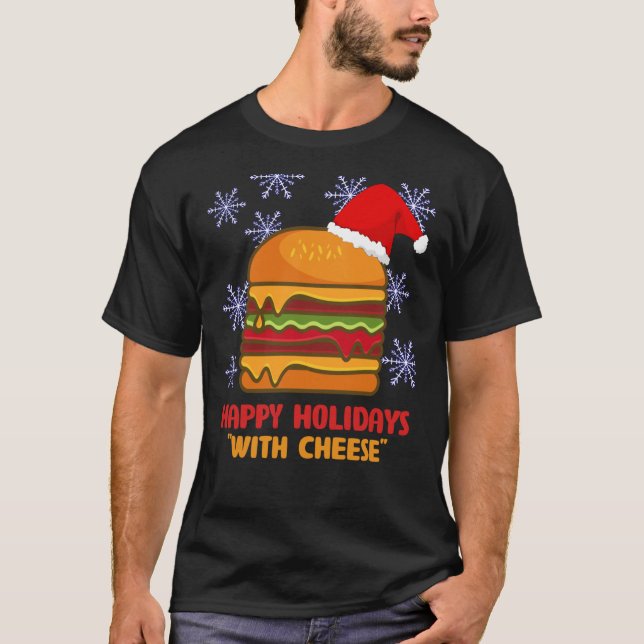 happy holidays with cheese samuel jackson t shirt  (Front)