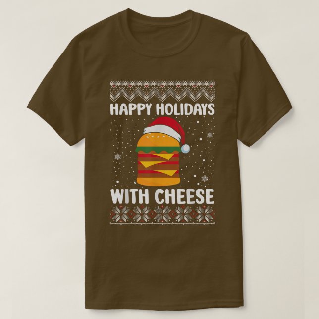 Happy Holidays with Cheese Ugly Christmas Sweater  (Design Front)