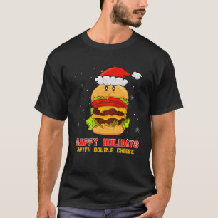 Happy Holidays With Double Cheese Christmas Cheese T-Shirt