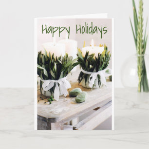 ****HAPPY HOLIDAYS WITH HOLIDAY CANDLES**** CARD