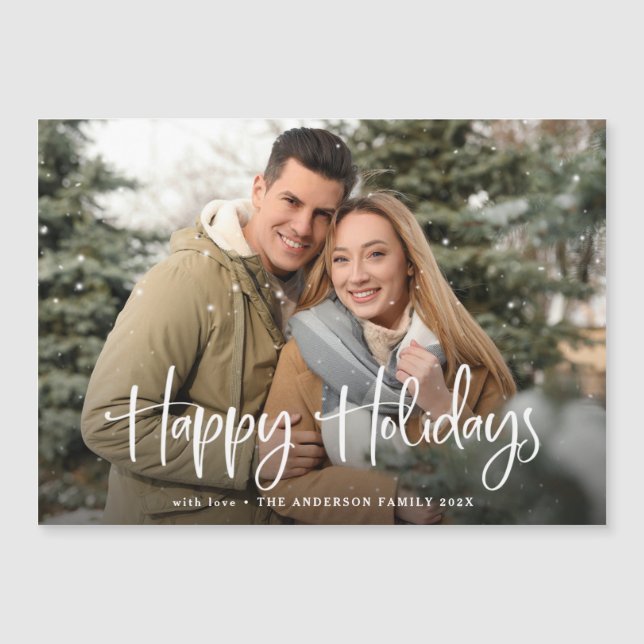 Happy Holidays with your Family Photo Greeting (Front)