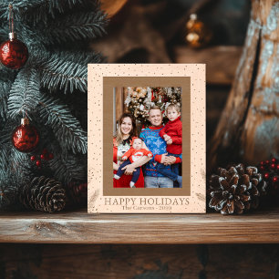Happy Holidays Wooden  Etched Frames