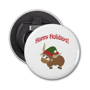 Happy Holidays! Yak Christmas Elf Bottle Opener