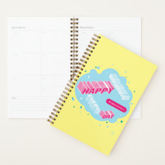 Happy Holidays, Yellow & Blue Planner