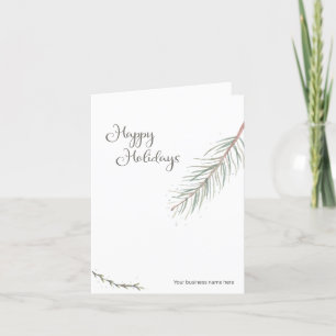 Happy Holidays Your Business Name Custom Holiday  Card