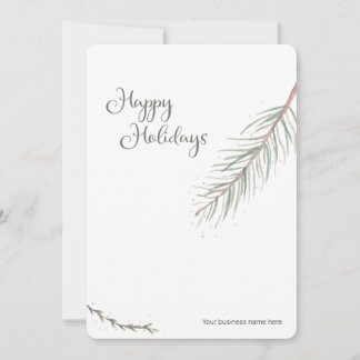 Happy Holidays Your Business Name Custom Holiday Card