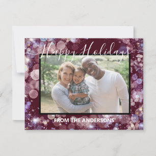 Happy Holidays your photo and personalised message Holiday Card