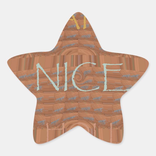 Happy Holidays Zebra Art Print Star Sticker (Front)