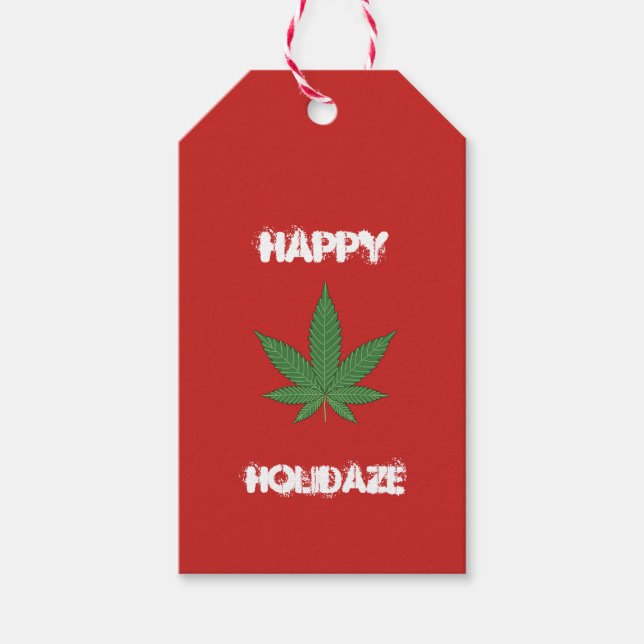 Happy Holidaze Personalised Gift Tags (Front)