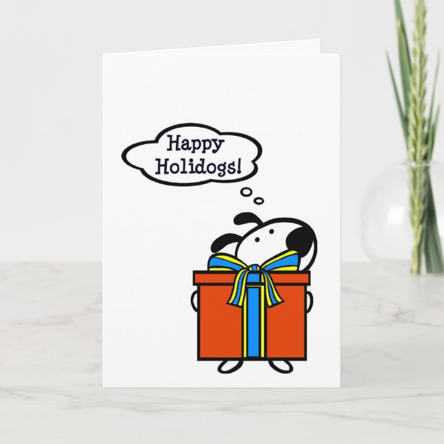 Happy Holidogs - Cute Seasons Greetings Card (Front)