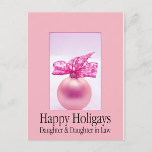 Happy Holigays Daughter & Wife  Christmas Card