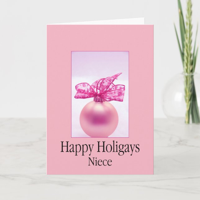 Happy Holigays Niece Holiday Card (Front)