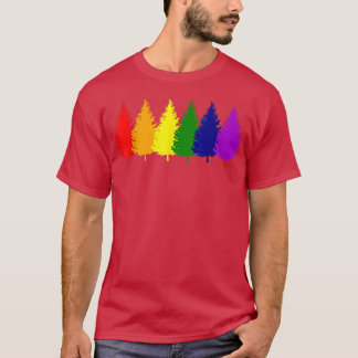 Happy Holigays Rainbow Xmas Tree Xmas Gift Holiday T-Shirt