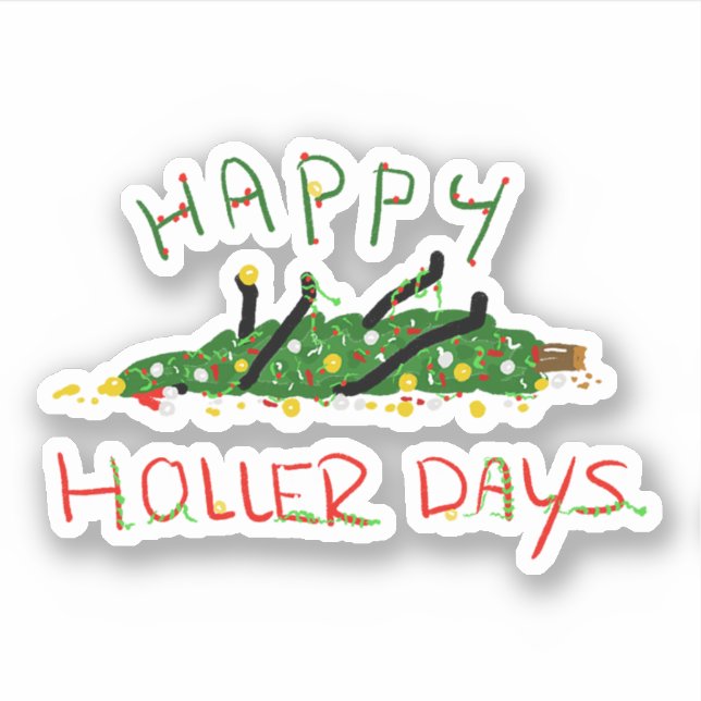 Happy Hollerdays 1 - O Christmas tree. (Front)