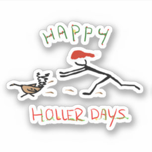 Happy Hollerdays 3 - chasing a turkey.