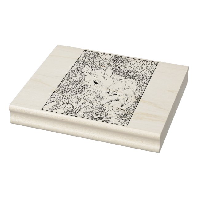 Happy Hollow Deer Rubber Stamp (Stamp)