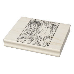 Happy Hollow Goat Rubber Stamp