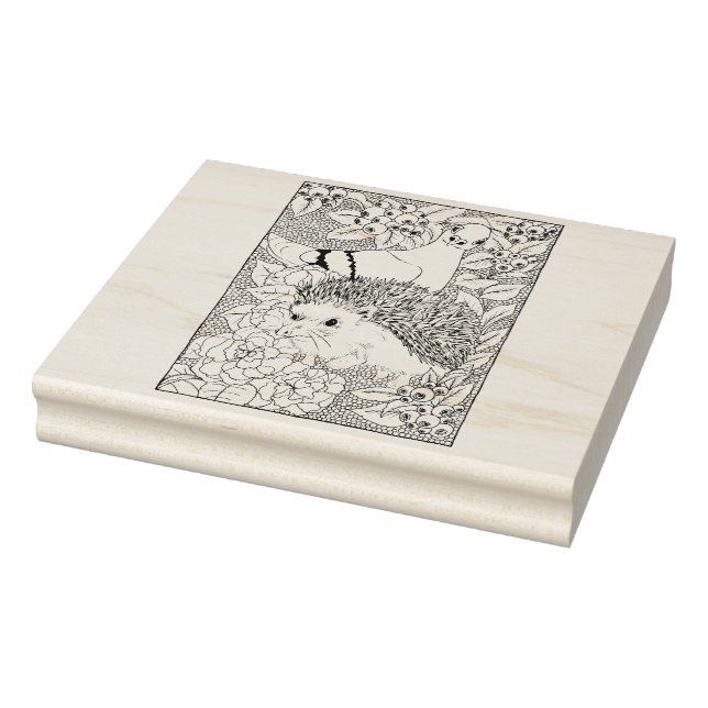 Happy Hollow Hedgehog Rubber Stamp (Stamp)